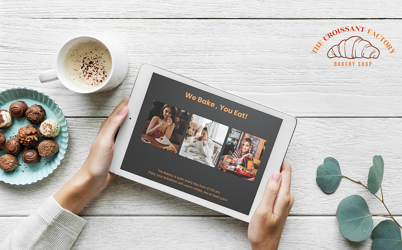 Landing page design for bakery shop -1