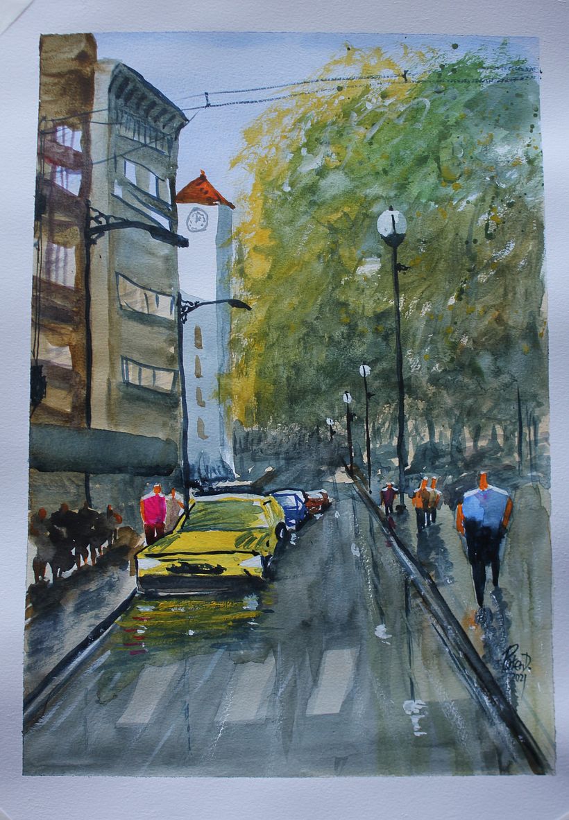 My project in Urban Landscapes in Watercolour course 0