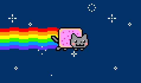 Nyan cat, made in 8 bits, sold for 360,900 euros.