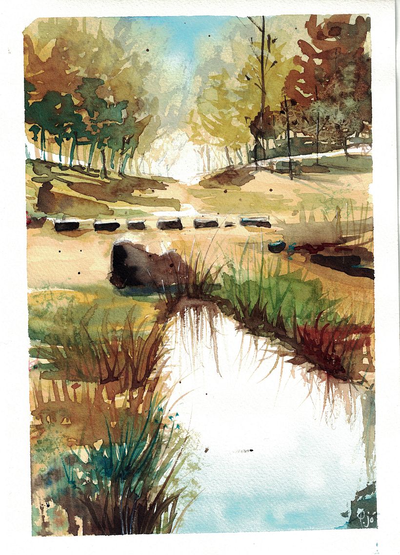Mi Proyecto del curso:  Paisajes naturales en acuarela 1