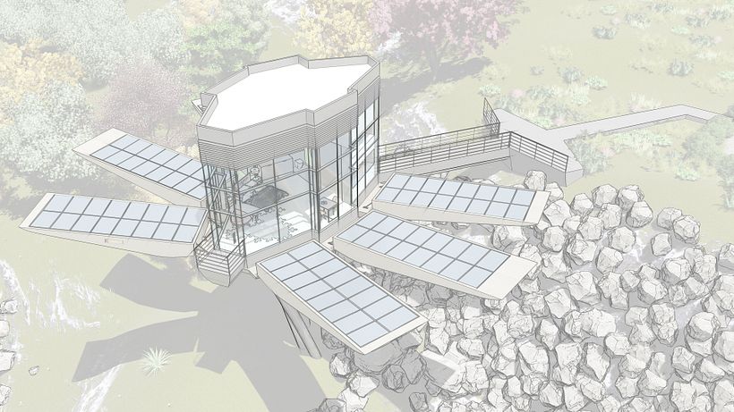 Futuristic Sustainable Mountain Pod - Architecture