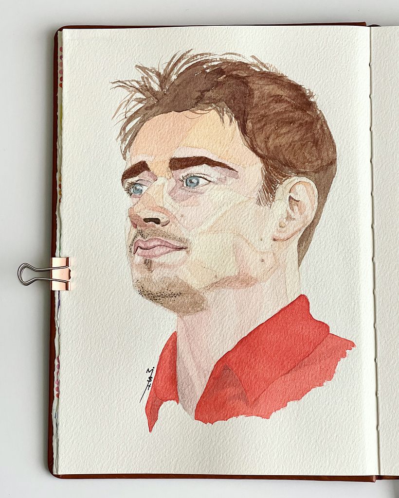 My final project of Charles LeClerc. Find more of my work at @mishaldasani on instagram.