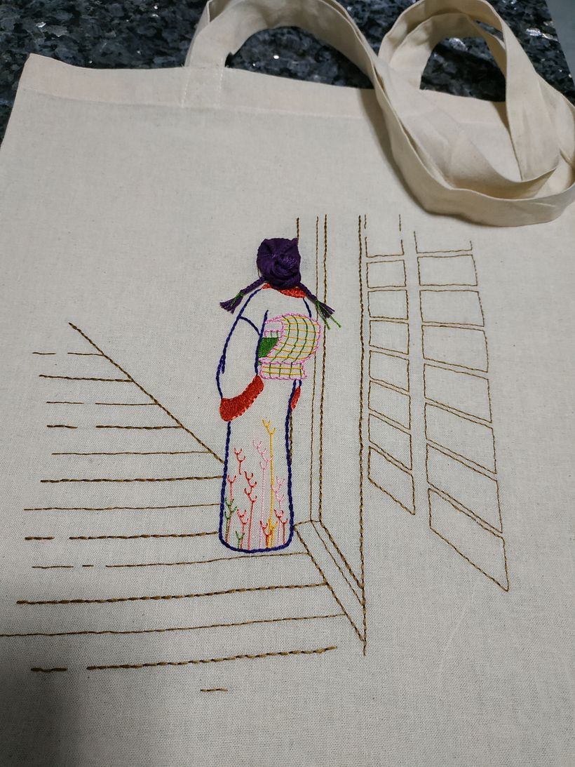 Peinando a una geisha 1