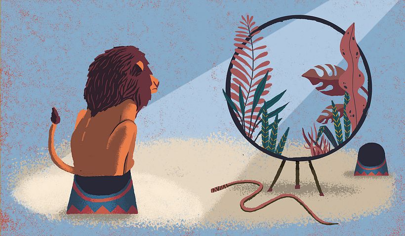 "El león y el aro". De Sergi Solans.