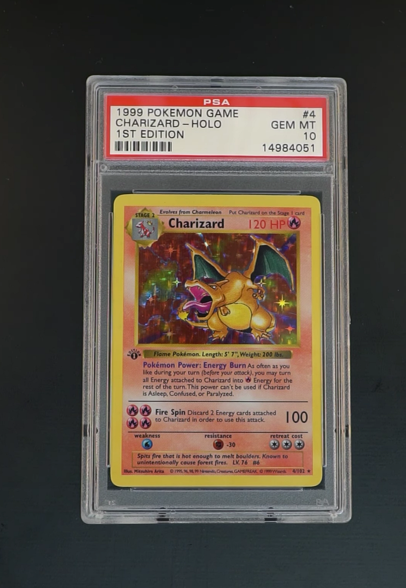 Carta de primer set de Pokémon de 1999 vendida por 311.800 dólares.