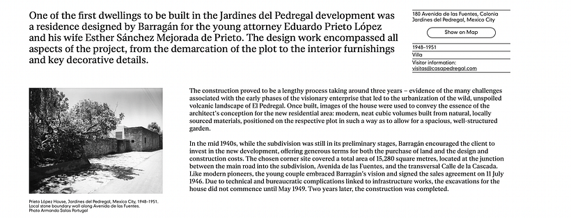 Así se explican algunas de las obras del arquitecto en el archivo digital.