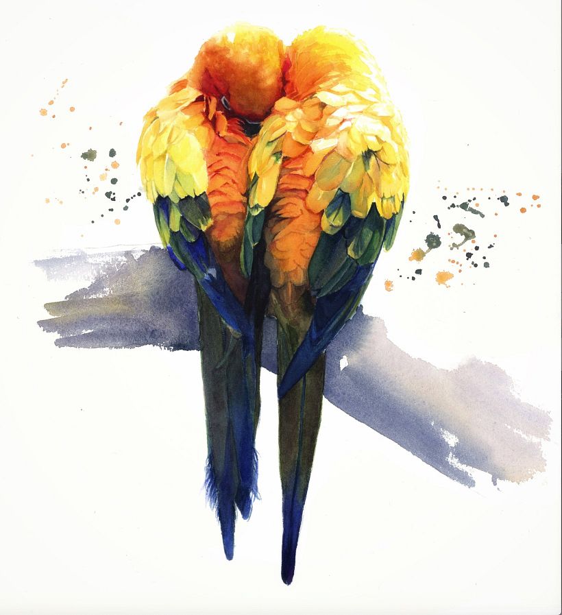 Winsor and Newton, painted on 635g paper, like the one used in Sarah's course.