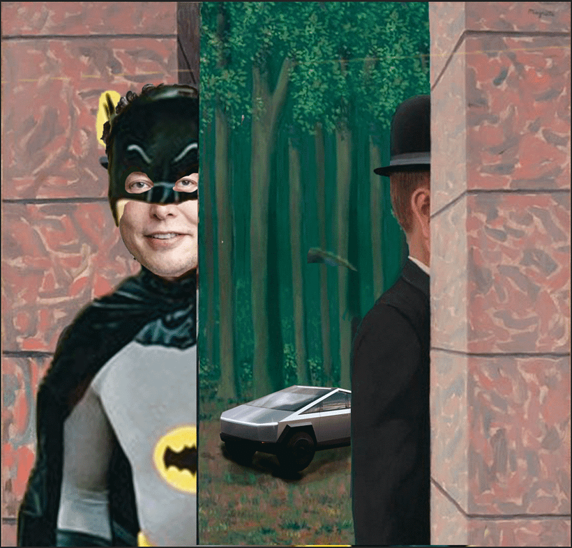 Elon Musk, Batman y Magritte. 2