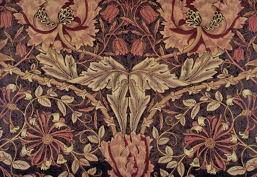 William Morris - Honeysuckle printed fabric (1876).