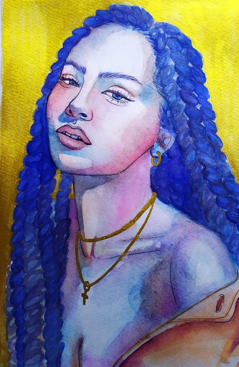 Mi Proyecto del curso: Retrato artístico en acuarela 2