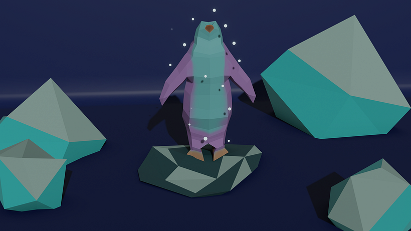 Pingüino Low Poly 1