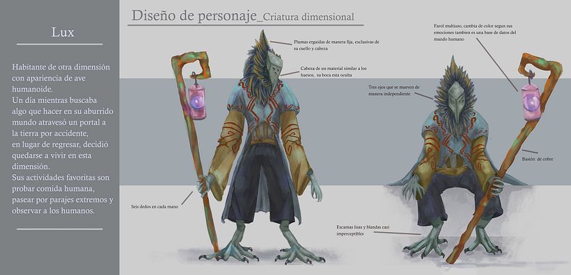 Mi Proyecto del curso: Diseño de personajes para concept art_ Criatura Dimensional  1