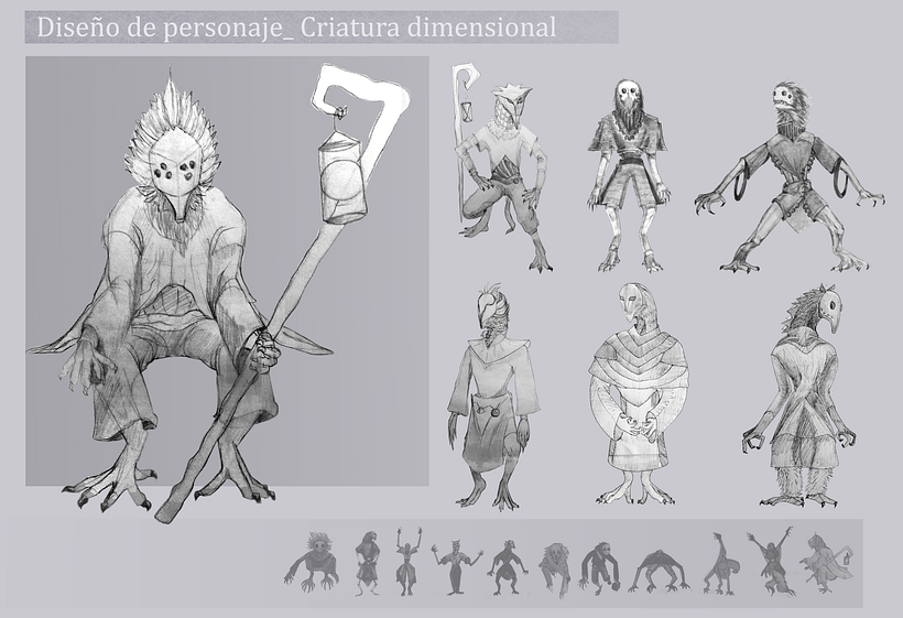 Mi Proyecto del curso: Diseño de personajes para concept art_ Criatura Dimensional  0