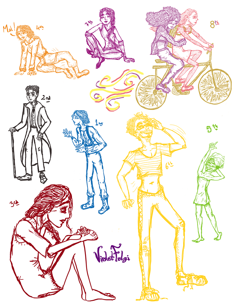 El proyecto finalizado, hecho a base de las poses de práctica anatómica para este curso! soy @violetfolgi_art en instagram :)