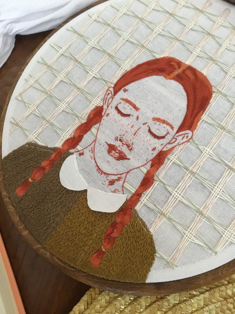 Anne with an E (My project in Creation of Embroidered Portraits course) 1