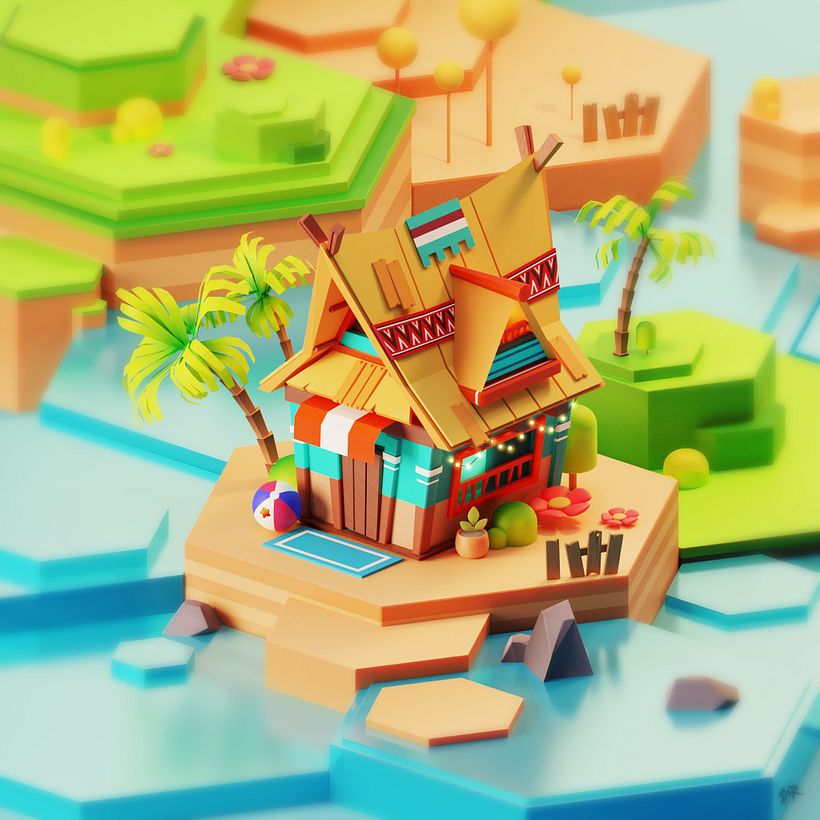 Lowpoly 3D world 1