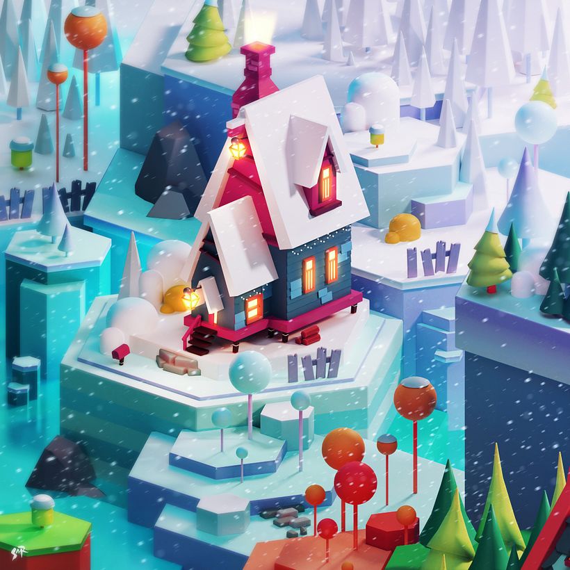 Lowpoly 3D world 3