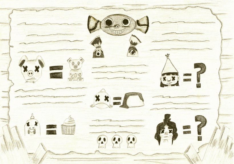 Gretel descubre como la bruja hace las gominolas