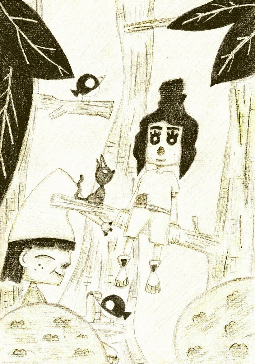 Hansel y Gretel escapan y se esconden en el bosque