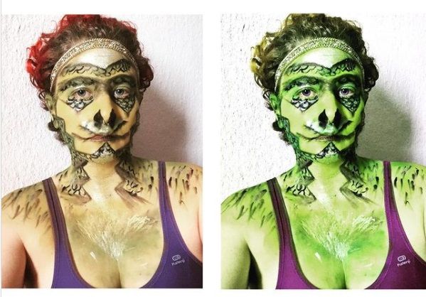 Humana transforma al reptil 