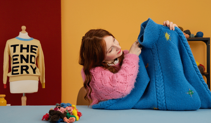 My project in Visible Mending: Colorful Knitwear Repair course -1