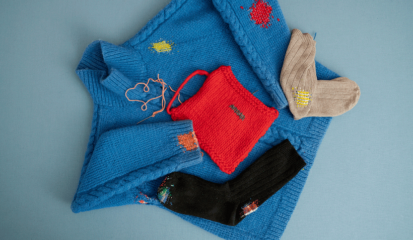 My project in Visible Mending: Colorful Knitwear Repair course 1