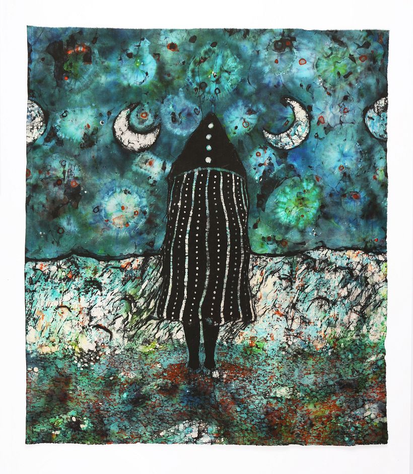 Tanu, batik + shibori + icedye.