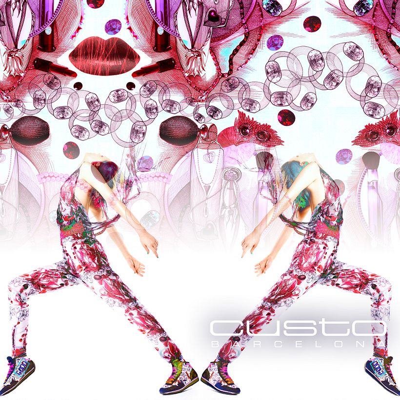 Pappenpop pattern designs, for fashion brand Custo-Barcelona 2