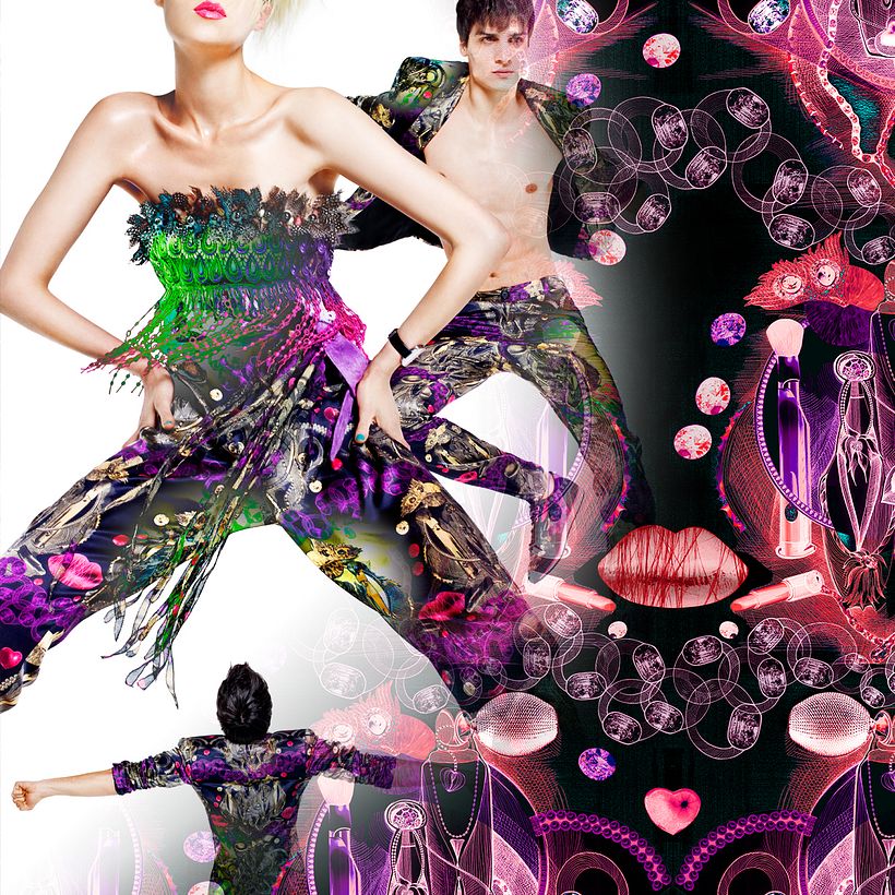 Pappenpop pattern designs, for fashion brand Custo-Barcelona 3