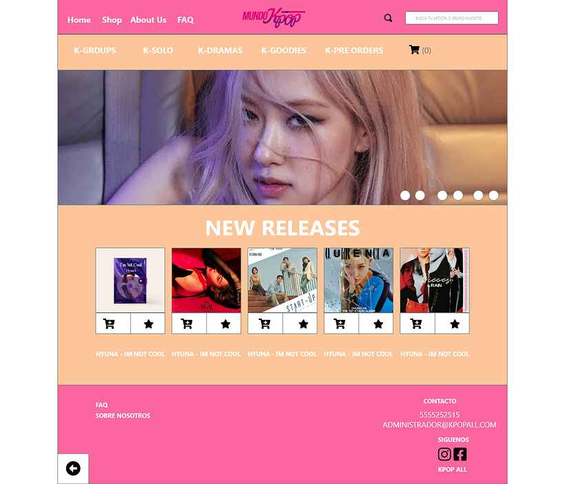 Use el logo de mundo kpop que encontre aunque la empresa es "Kpop All" 