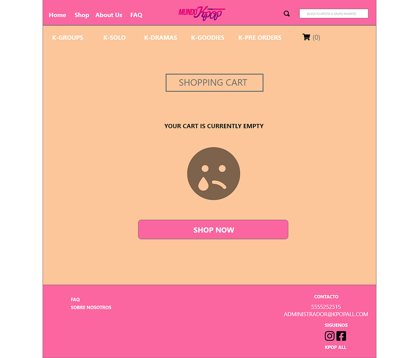 All Kpop diseño de interfaz 4