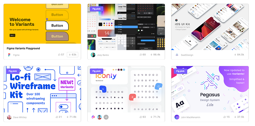 Different projects using Feather Icons.