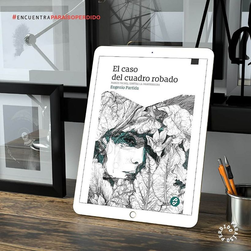 María Mandrágora: portada para el libro "El caso del cuadro robado" (2017) 5