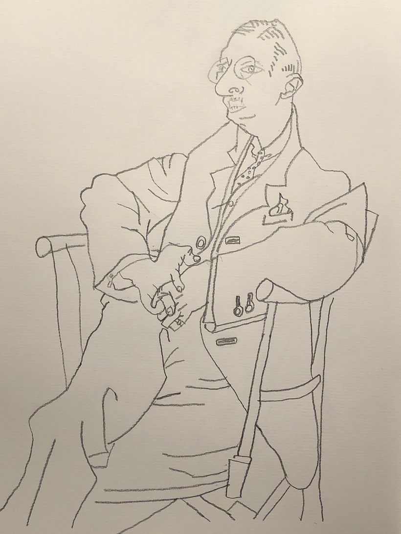 Pablo Picasso's "Portrait of Igor Stravinsky" – drawn upside down!