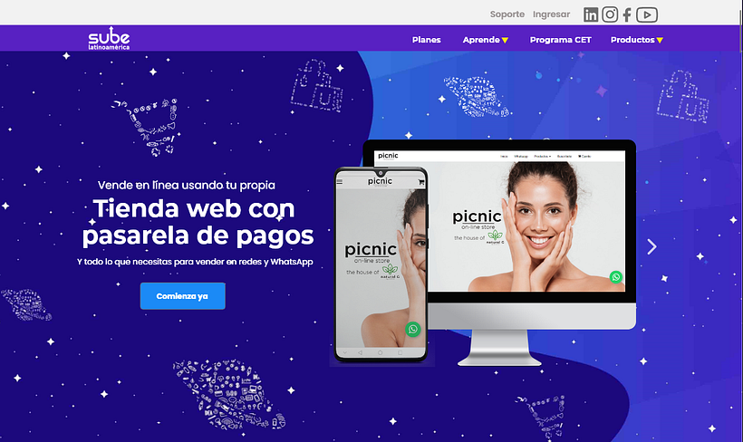 Sitio web de comercio electrónico  0