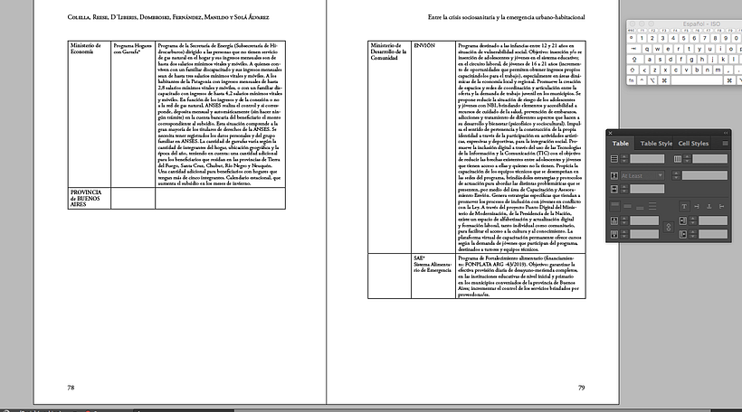 Problema con tablas en Indesign 1