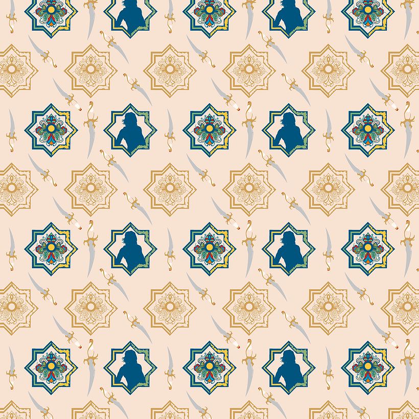 Pattern sobre fondo claro.