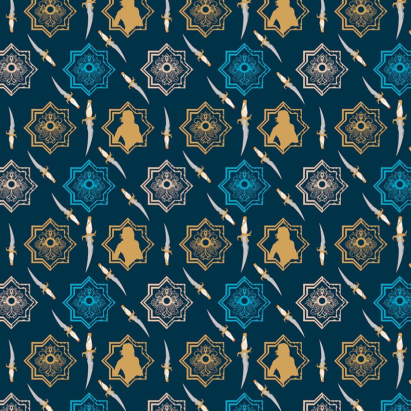 Pattern sobre fondo oscuro.
