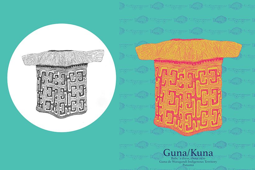 Guna, Kuna Dress, after a visit in the National Museum of the American Indian (USA 2018)