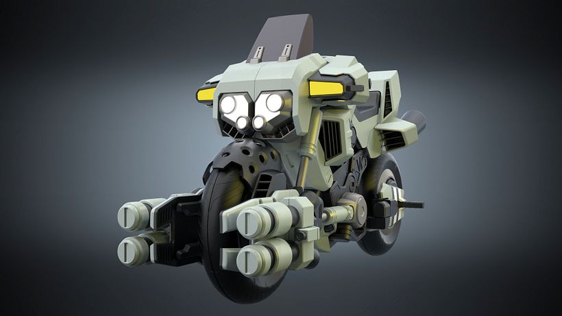 Modelado moto anime retro 0