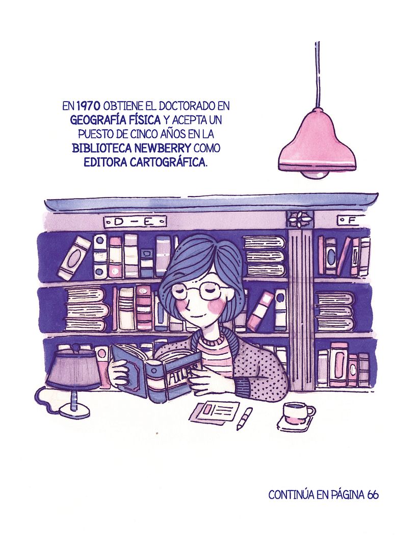 Trabajó en la Biblioteca Newberry como editora cartográfica.
