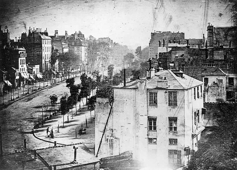 "Boulevard du Temple, Louis Jacques Mandé Daguerre.
