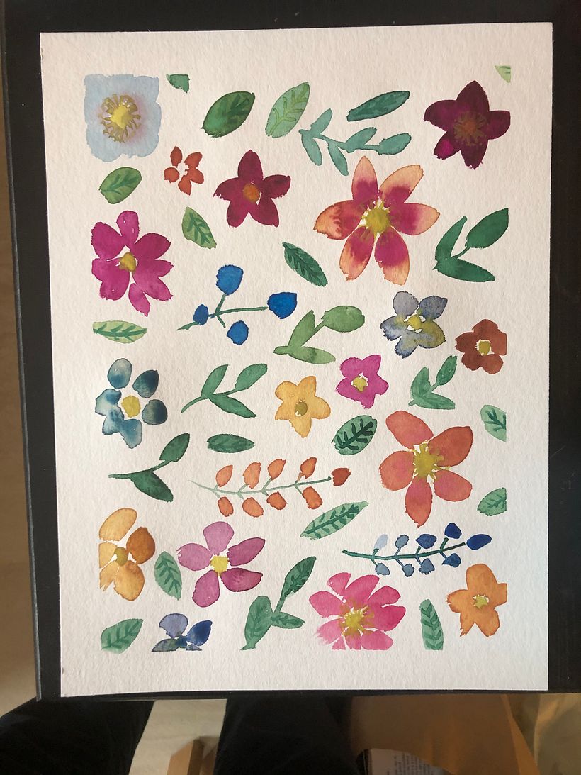 My project: floral pattern -1