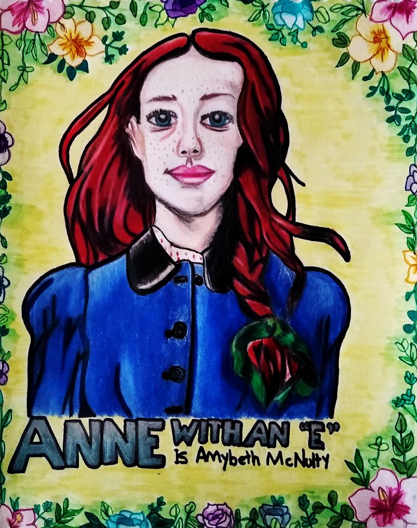 RETRATO MANUAL CON LAPICES DE COLORES Y MARCADORES