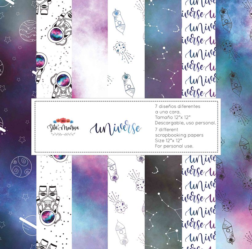 Colección digital Scrapbooking - Universe 0