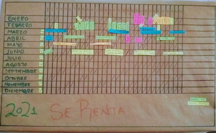 Calendario anual para otro de mis proyectos