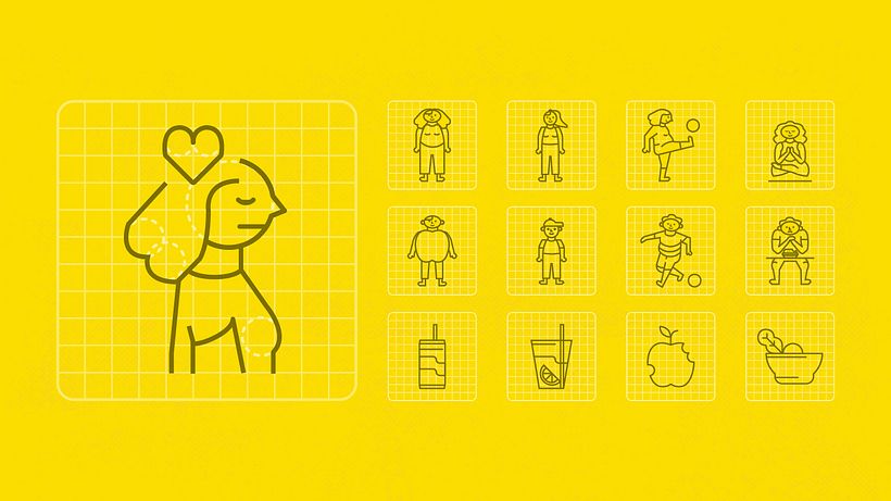 Iconografía Alimente, comiendo presente - Informatieontwerp