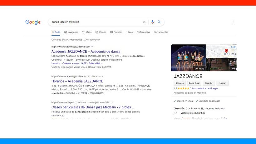 Plan de medios Academia Jazzdance  2