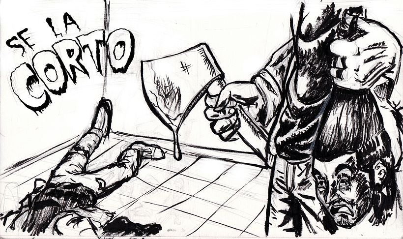 boceto mas trabajado con los elementos en su lugar aproximado