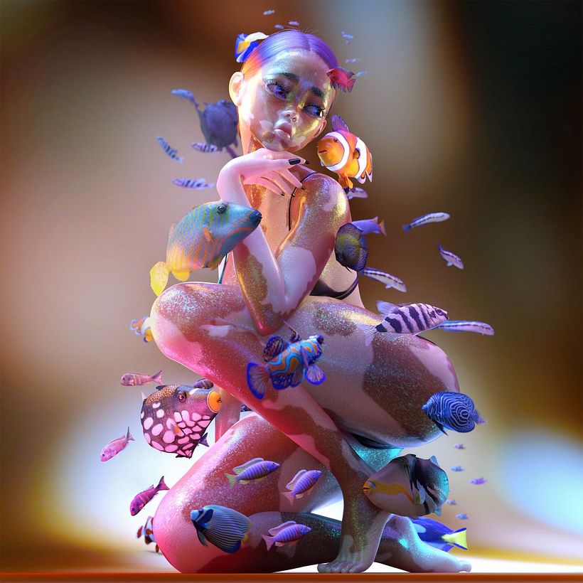 'Consensual Hallucinations', obra del artista Serwah Attafuah, disponible para comprar en Foundation.
